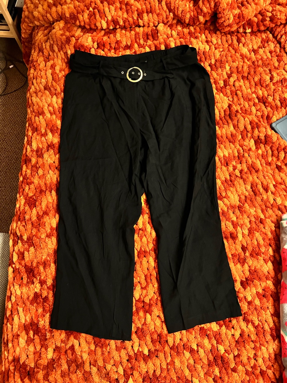 🤎 City Chic Wide Leg Dress Pants w/Ring Belt NWOT